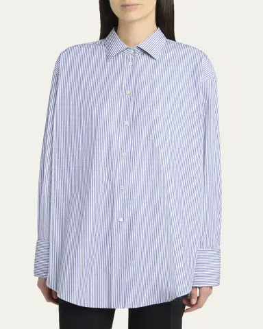 THE ROW Ment Striped Button-Down Shirt | Thumbnail 4