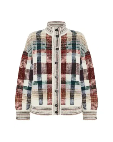 Missoni Check Turtleneck Cardigan | Thumbnail 1