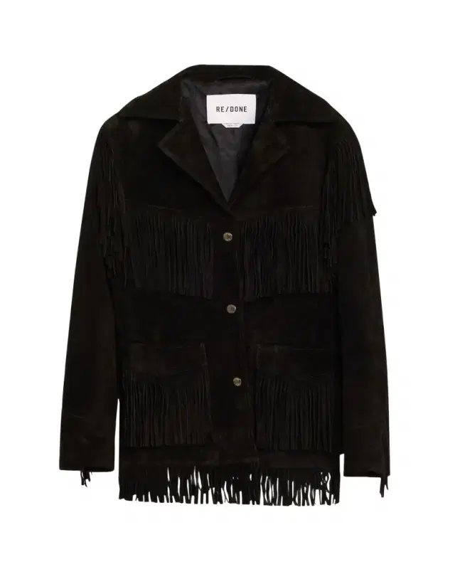 RE/DONE Suede Fringe Jacket