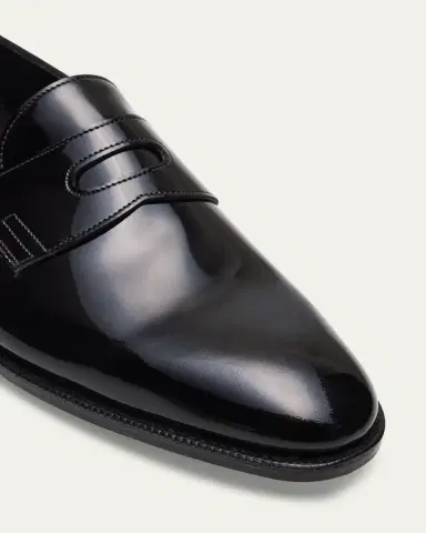 John Lobb Men's Jamie Patent Leather Penny Loafers | Thumbnail 6