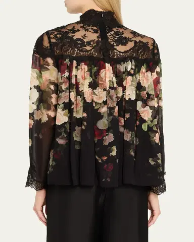 Zimmermann Floral Lace Yoke Blouse | Thumbnail 3