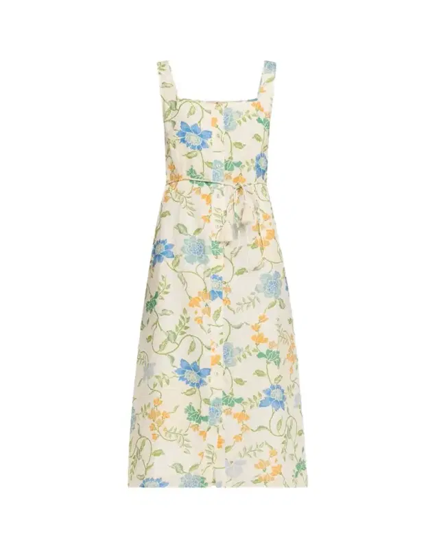 Hannah Artwear Paloma Bloom Button-Front Linen Dress