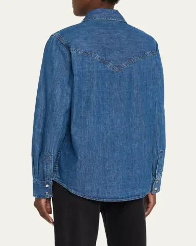 TWP Cowboy Take Me Away Denim Shirt | Thumbnail 3 TWP Cowboy Take Me Away Denim Shirt | Thumbnail 3