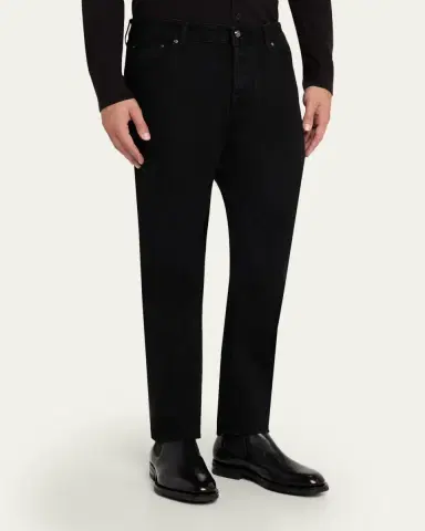 Jacob Cohen Men's Bard Black Denim Slim Five-Pocket Jeans | Thumbnail 4