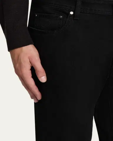 Jacob Cohen Men's Bard Black Denim Slim Five-Pocket Jeans | Thumbnail 5