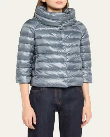 Herno Iconico Piumino Sofia Water-Resistant Nylon Ultralight Puffer Jacket | Thumbnail 4
