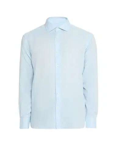 ZEGNA Men's Cashco Cashmere and Cotton Sport Shirt | Thumbnail 1 ZEGNA Men's Cashco Cashmere and Cotton Sport Shirt | Thumbnail 1