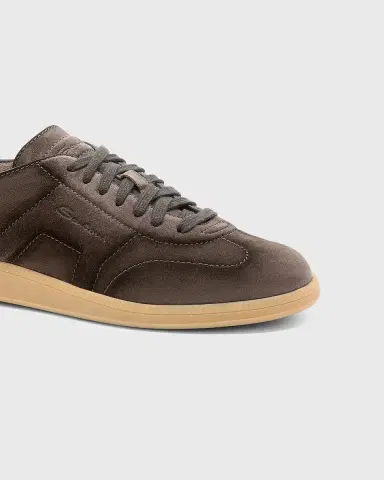Santoni Men's Oly Burnished Suede Low-Top Sneakers | Thumbnail 3
