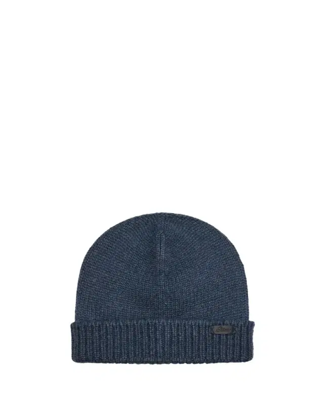 Brioni Men's Cashmere Knit Logo-Patch Beanie
