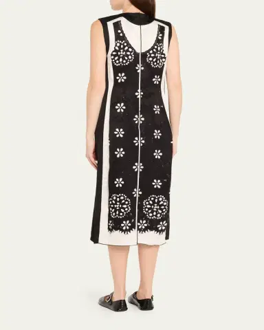 Marc Jacobs Trompe Loeil Eyelet Sleeveless Midi Dress | Thumbnail 3