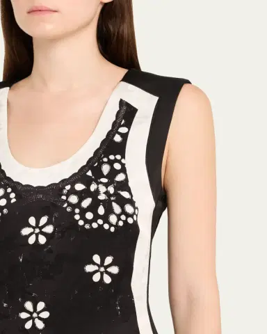 Marc Jacobs Trompe Loeil Eyelet Sleeveless Midi Dress | Thumbnail 5