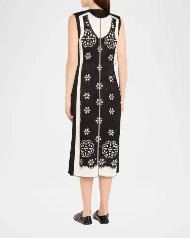 Marc Jacobs Trompe Loeil Eyelet Sleeveless Midi Dress | Thumbnail 7