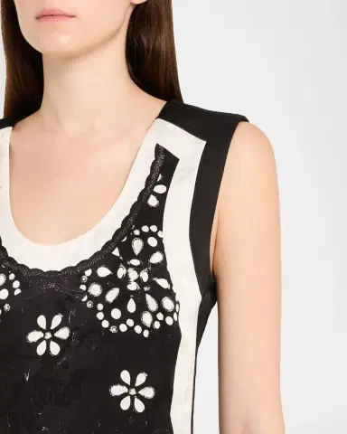 Marc Jacobs Trompe Loeil Eyelet Sleeveless Midi Dress | Thumbnail 9