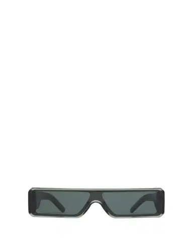 Rick Owens Men's Gethshades Acetate and Nylon Flat-Top Rectangle Sunglasses | Thumbnail 1 Rick Owens Men's Gethshades Acetate and Nylon Flat-Top Rectangle Sunglasses | Thumbnail 1