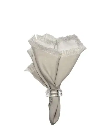 Tina Chen Designs Double-Sided Fringe Napkin | Thumbnail 1 Tina Chen Designs Double-Sided Fringe Napkin | Thumbnail 1