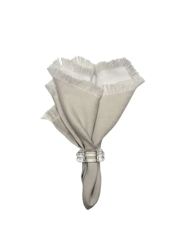 Tina Chen Designs Double-Sided Fringe Napkin