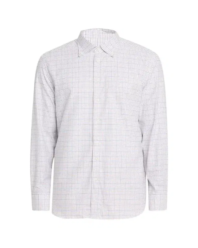 Men's Cotton Multi-Check Button-Collar Sport Shirt