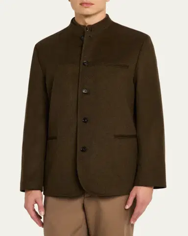 Loro Piana Men's Vienna Cashmere-Wool Jacket | Thumbnail 4 Loro Piana Men's Vienna Cashmere-Wool Jacket | Thumbnail 4