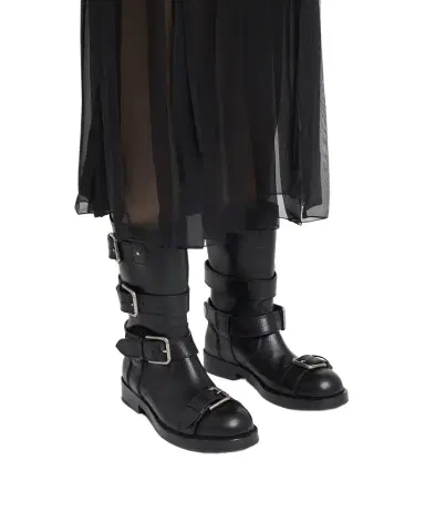 Dolce & Gabbana Leather Buckle Ankle Boots | Thumbnail 1 Dolce & Gabbana Leather Buckle Ankle Boots | Thumbnail 1
