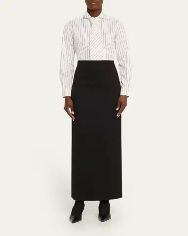 SÉBLINE Striped Neck-Tie Button-Down Shirt | Thumbnail 2