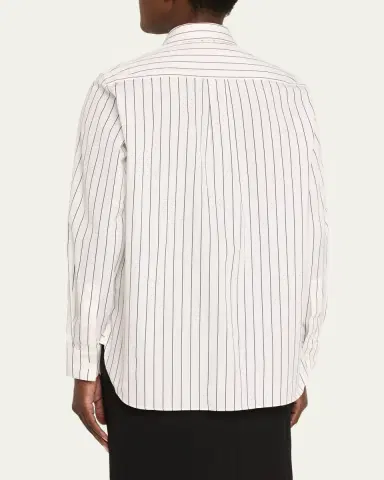 SÉBLINE Striped Neck-Tie Button-Down Shirt | Thumbnail 3