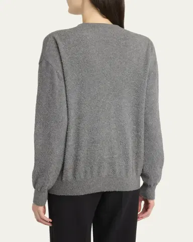 THE ROW Lomika Textured V-Neck Top | Thumbnail 3