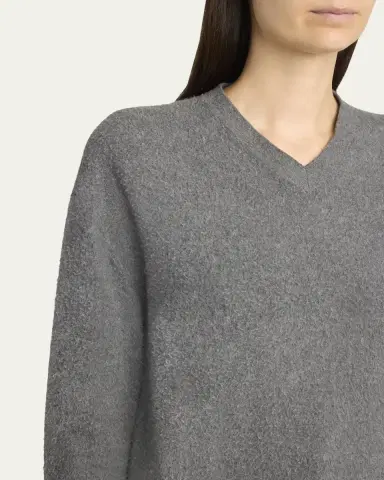 THE ROW Lomika Textured V-Neck Top | Thumbnail 5