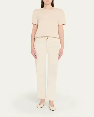 Loro Piana Ice Wish Short-Sleeve Crewneck Sweater | Thumbnail 2 Loro Piana Ice Wish Short-Sleeve Crewneck Sweater | Thumbnail 2