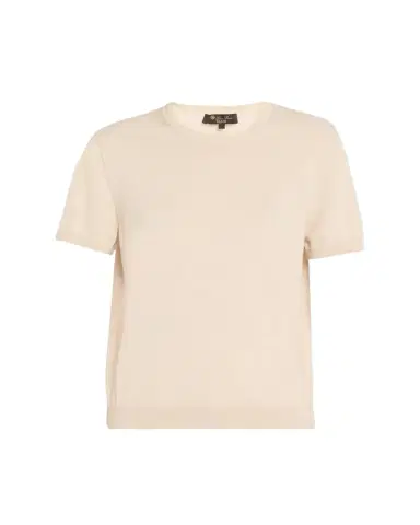 Loro Piana Ice Wish Short-Sleeve Crewneck Sweater | Thumbnail 1 Loro Piana Ice Wish Short-Sleeve Crewneck Sweater | Thumbnail 1