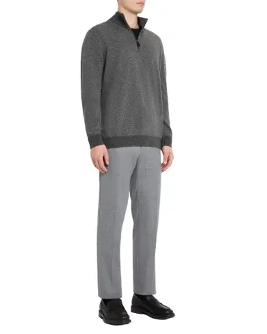 Loro Piana Men's Roadster Cashmere Quarter-Zip Sweater | Thumbnail 1
