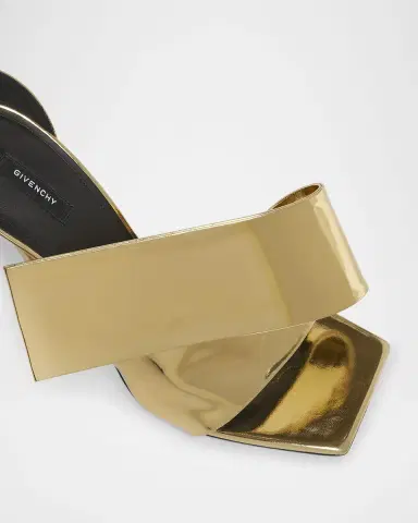 Givenchy Twisted Rib Metallic Leather Sandals | Thumbnail 5