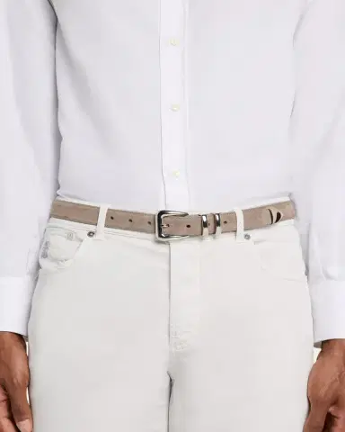 Brunello Cucinelli Men's Suede Western Belt | Thumbnail 2