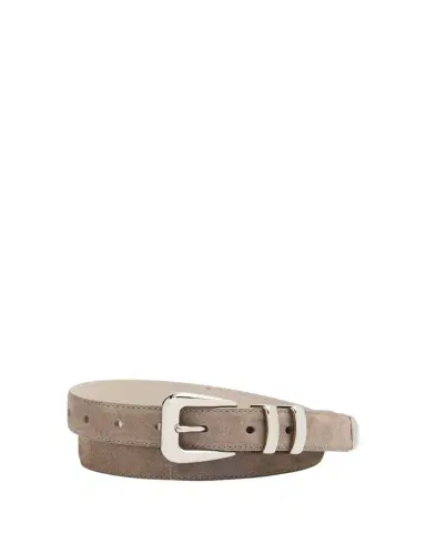 Brunello Cucinelli Men's Suede Western Belt | Thumbnail 1