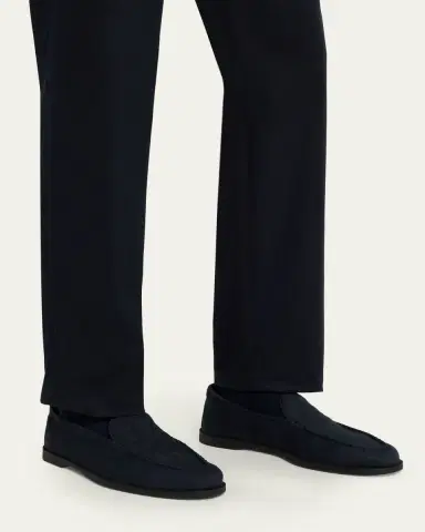 John Lobb Men's Pace Nubuck Leather Penny Loafers | Thumbnail 7