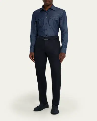 John Lobb Men's Pace Nubuck Leather Penny Loafers | Thumbnail 8