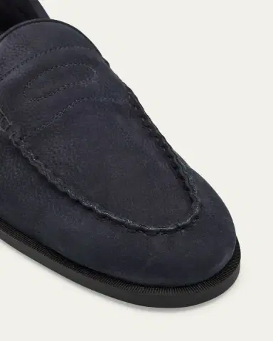 John Lobb Men's Pace Nubuck Leather Penny Loafers | Thumbnail 10