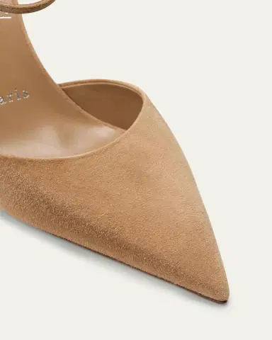 Christian Louboutin Condora Suede Ankle-Strap Red Sole Pumps | Thumbnail 7