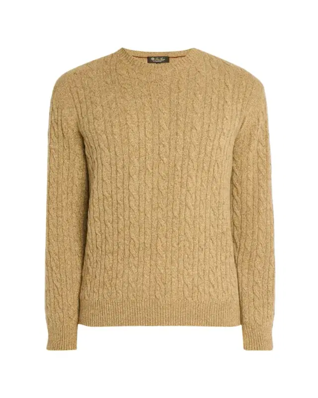 Men's Treccia Baby Cashmere Crewneck Sweater
