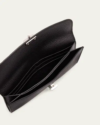 TOTEME T-Lock Grain Leather Continental Wallet | Thumbnail 4 TOTEME T-Lock Grain Leather Continental Wallet | Thumbnail 4