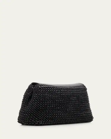 Toteme T-Lock Woven Leather Clutch Bag | Thumbnail 3