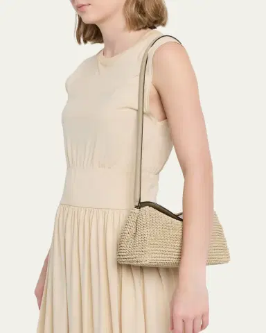 Toteme T-Lock Woven Leather Clutch Bag | Thumbnail 6