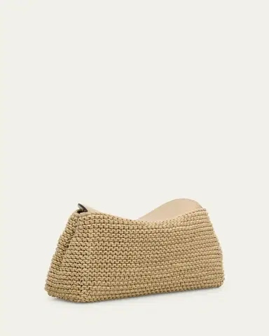 Toteme T-Lock Woven Leather Clutch Bag | Thumbnail 7