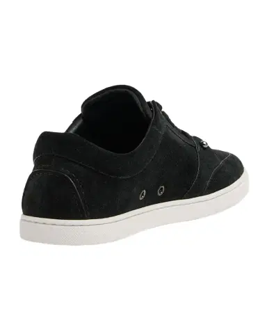 Christian Louboutin Men's Chambelisneak Collar-Pin Suede Low-Top Sneakers | Thumbnail 1 Christian Louboutin Men's Chambelisneak Collar-Pin Suede Low-Top Sneakers | Thumbnail 1