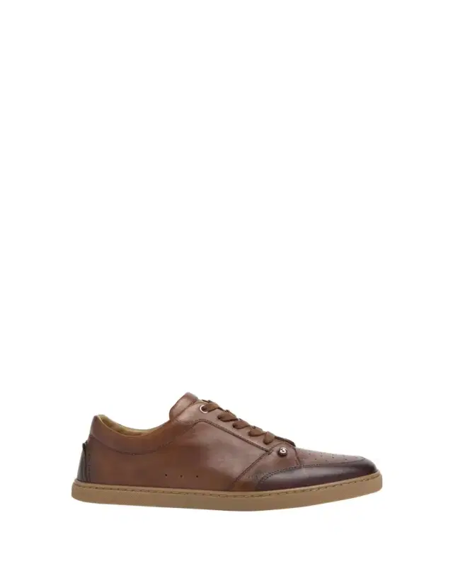 Men's Chambelisneak Collar-Pin Leather Low-Top Sneakers