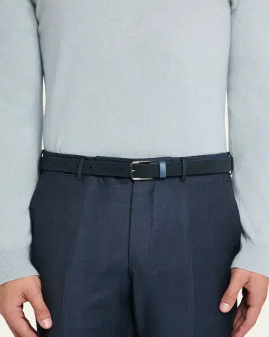 Giorgio Armani Men's Suede and Leather Reversible Belt | Thumbnail 4