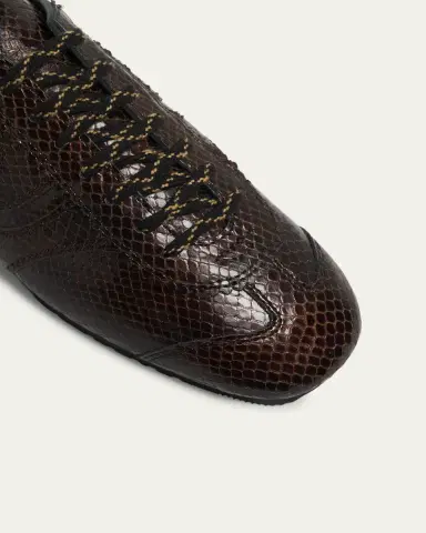 Dries Van Noten Dustin Snake-Embossed Leather Retro Sneakers | Thumbnail 3