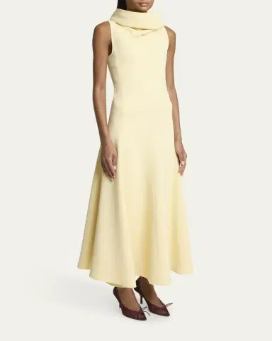Jacquemus La Triangle Cowl-Neck Sleeveless Ankle Dress | Thumbnail 4