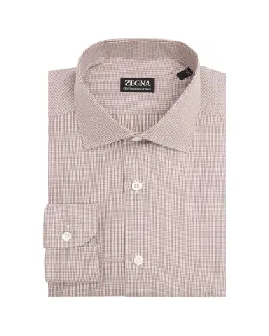 Zegna Men's Micro-Plaid Centoquaranta Twill Dress Shirt | Thumbnail 1 Zegna Men's Micro-Plaid Centoquaranta Twill Dress Shirt | Thumbnail 1