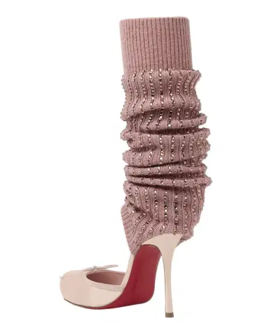 Christian Louboutin 110mm Cassia Annmac Satin Leg Warmer Pumps | Thumbnail 1 Christian Louboutin 110mm Cassia Annmac Satin Leg Warmer Pumps | Thumbnail 1