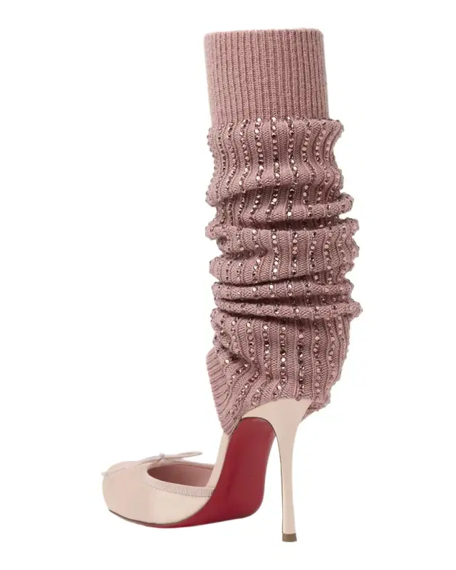 110mm Cassia Annmac Satin Leg Warmer Pumps 110mm Cassia Annmac Satin Leg Warmer Pumps
